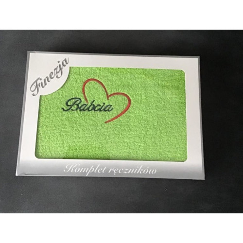 Ręcznik Kąpielowy Bawełniany 70/140 Z Haftem Dla Babci Kartonik