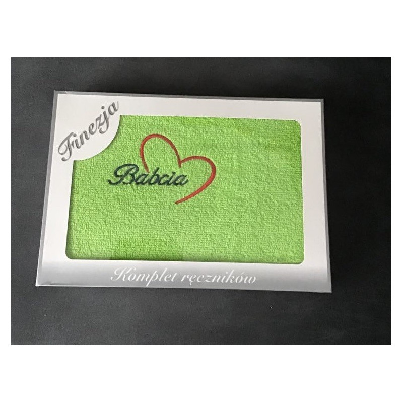 Ręcznik Kąpielowy Bawełniany 70/140 Z Haftem Dla Babci Kartonik
