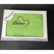 Ręcznik Kąpielowy Bawełniany 70/140 Z Haftem Dla Babci Kartonik