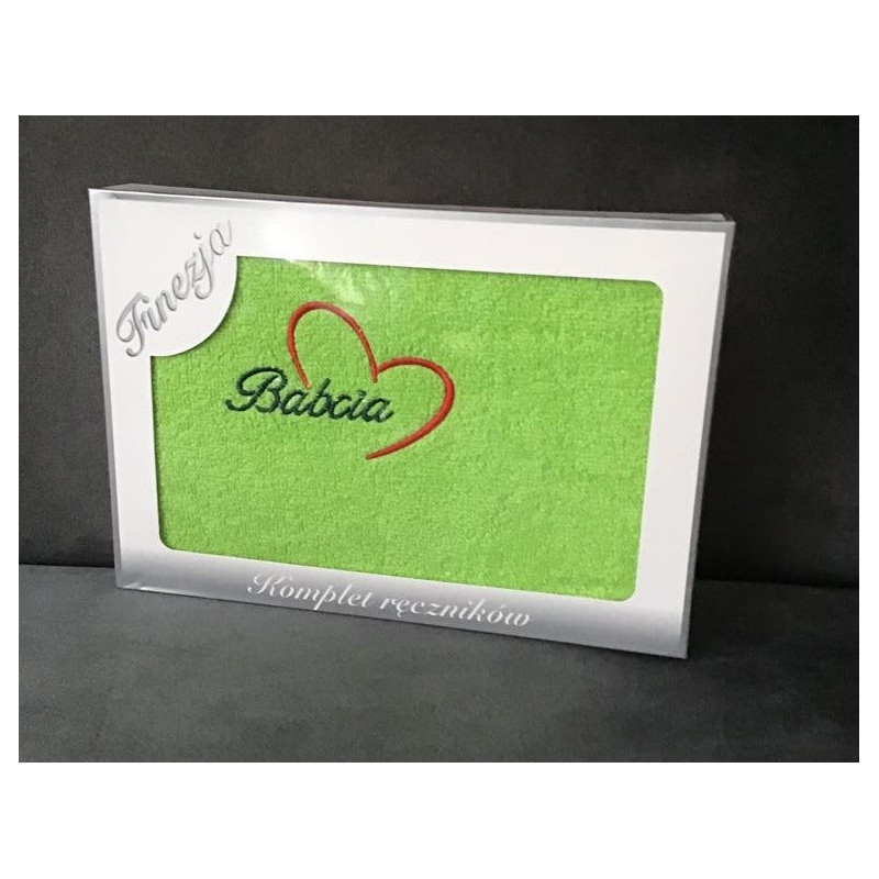 Ręcznik Kąpielowy Bawełniany 70/140 Z Haftem Dla Babci Kartonik