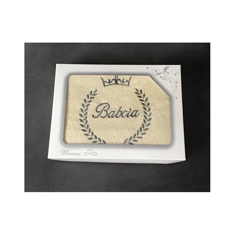 Ręcznik Kąpielowy Bawełniany 70/140 Z Haftem Dla Babci Kartonik