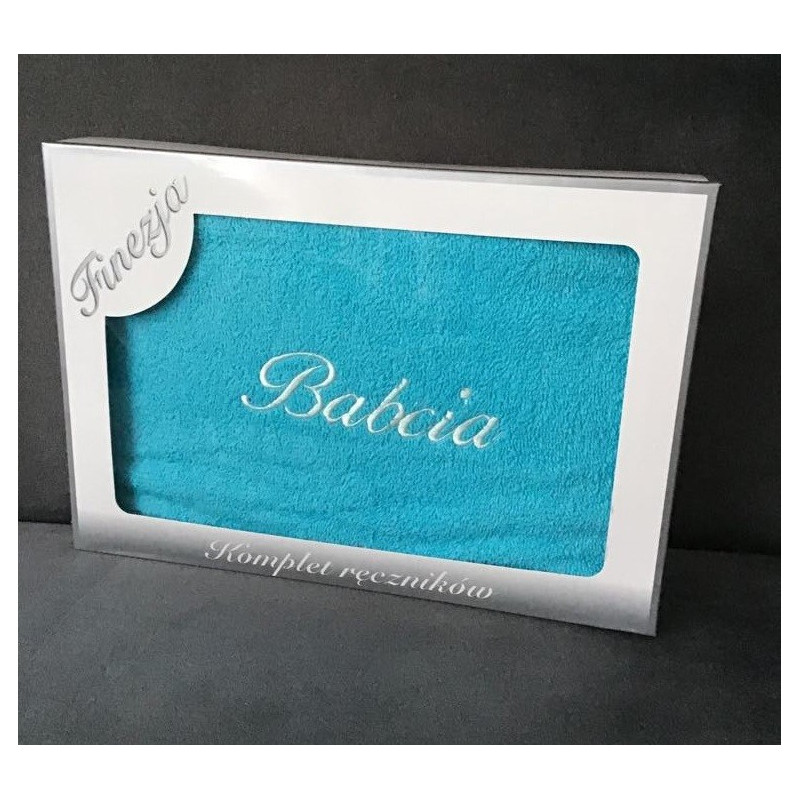 Ręcznik Kąpielowy Bawełniany 70/140 Z Haftem Dla Babci Kartonik