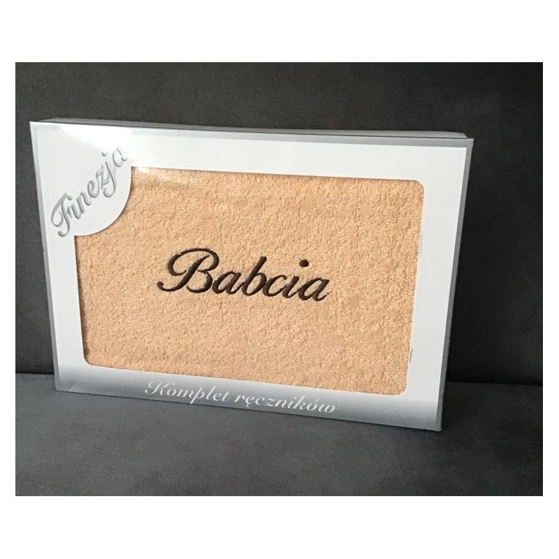 Ręcznik Kąpielowy Bawełniany 70/140 Z Haftem Dla Babci Kartonik