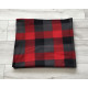 Koc Polarowy 220x200cm Krata Czerwona