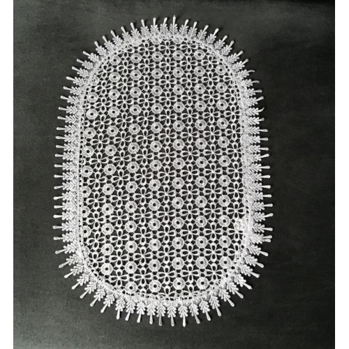 Serwetka Owalna 30x45 Koronkowa Biała