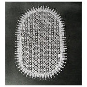 Serwetka Owalna 30x45 Koronkowa Biała