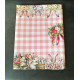 Bieżniki/Serwety Biało Różowa Krata Z Wzorem Świątecznym Wielkanoc Zaj..
