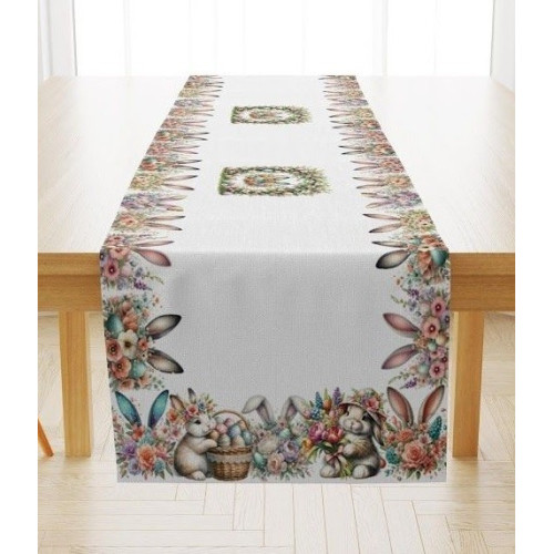 Bieżniki/Serwety Białe Z Wzorem Świątecznym Wielkanoc Zajączki