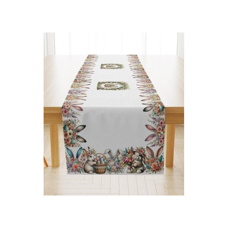 Bieżniki/Serwety Białe Z Wzorem Świątecznym Wielkanoc Zajączki