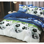 Pościel 3D Satyna Bawełniana 140/200(4cz) Z prześcieradłem Piłki