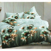 Pościel 3D Satyna Bawełniana 140/200(4cz) Z prześcieradłem Kwiaty