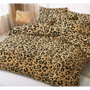 Pościel 3D Satyna Bawełniana 140/200(4cz) Z prześcieradłem Panterka