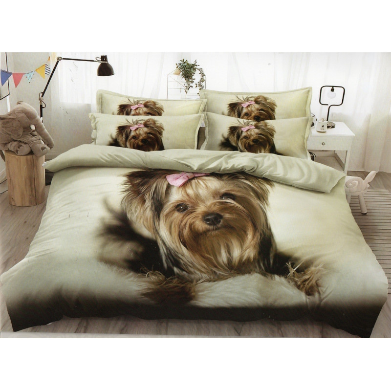 Pościel 3D Satyna Bawełniana 140/200(4cz) Z prześcieradłem York