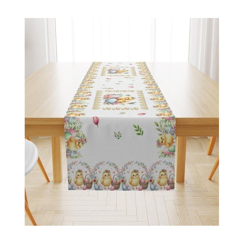 Bieżniki/Serwety Białe Z Wzorem Świątecznym Wielkanoc Kurczaczki
