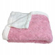 Koc Dwustronny Tłoczony/Baranek Mikrofibra 160x200 Pudrowy Róż