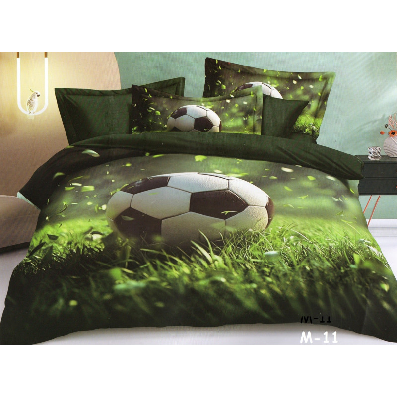 Pościel 3D Satyna Bawełniana 160/200 3cz Piłka Wzór Faktyczny