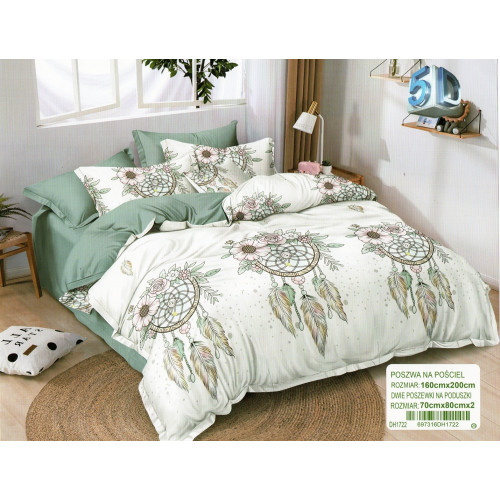 Pościel 3D Satyna Bawełniana 160/200 3cz Łapacze Snów