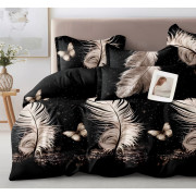 Pościel 3D Satyna Bawełniana 160/200 3cz Pióra