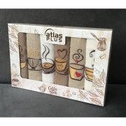 Komplet Ścierek Kuchennych Haftowanych 6szt Coffee