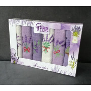 Komplet Ścierek Kuchennych Haftowanych 6szt Lawenda