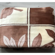 Koc Elway Gruby 160/210cm Liście Beżowe