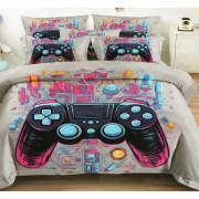 Pościel 3D Satyna Bawełniana 160/200 Z Prześcieradłem Kolorowy Pad