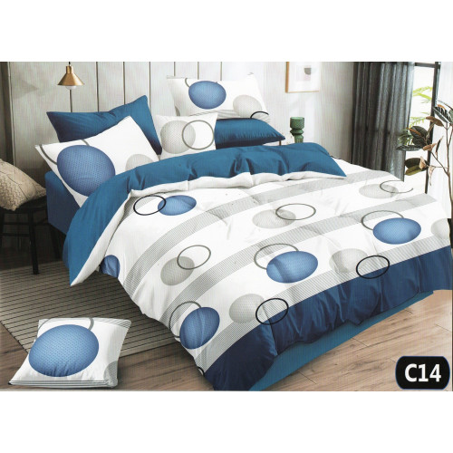 Pościel 3D Satyna Bawełniana 220/200 Z Prześcieradłem Koła