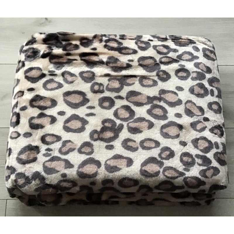 Koc Elway Gruby 160/210cm Pantera Czarne Cętki