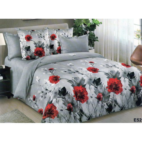 Pościel 3D Satyna Bawełniana 220/200 Z Prześcieradłem Maki