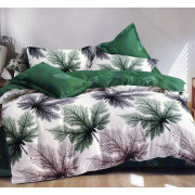 Pościel 3D Satyna Bawełniana 220/200 Z Prześcieradłem Liście