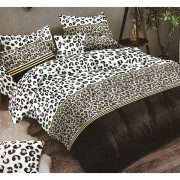 Pościel 3D Satyna Bawełniana 220/200 Z Prześcieradłem Panterka