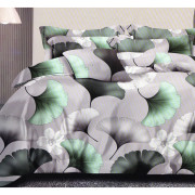 Pościel 160x200 Dwustronna Bawełna Satynowa Collection World Zielone L..