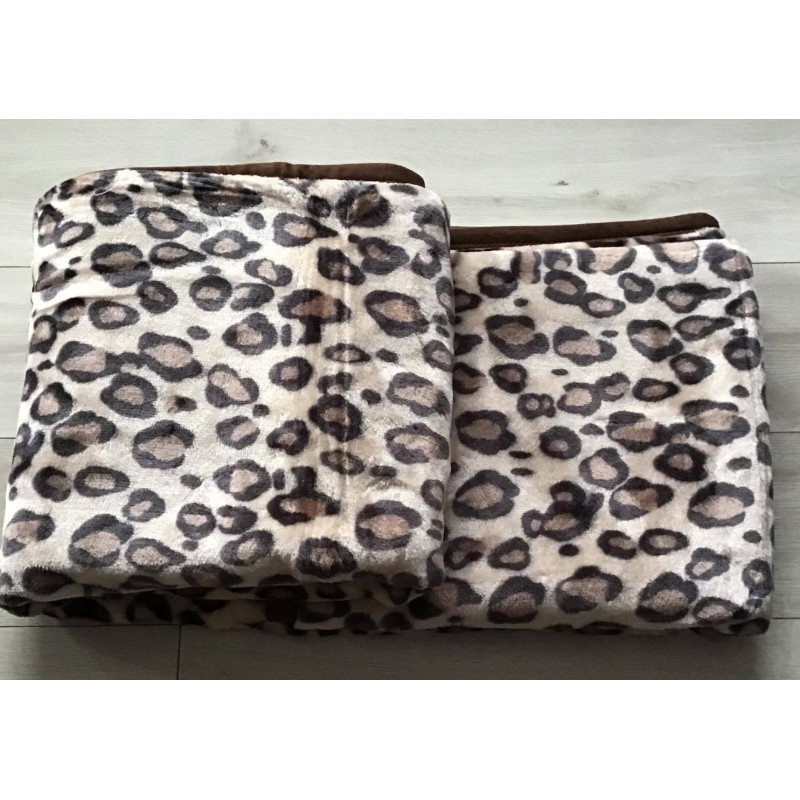 Koc Elway Gruby 160/210cm Pantera Czarne Cętki