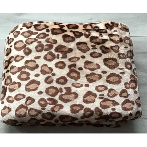 Koc Elway Gruby 160/210cm Pantera Brązowe Cętki