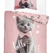 Pościel Młodzieżowa Detexpol 100% Bawełna 140x200 2cz Słodki Kotek W M...