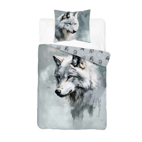 Pościel Młodzieżowa Detexpol 100% Bawełna 140x200 2cz Wilk