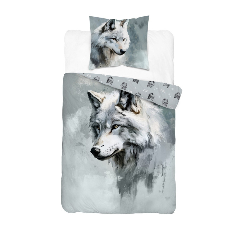 Pościel Młodzieżowa Detexpol 100% Bawełna 140x200 2cz Wilk