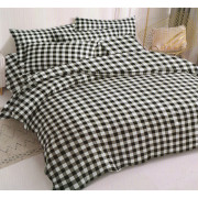 Pościel 140x200 Dwustronna Bawełna Satynowa Collection World Krata