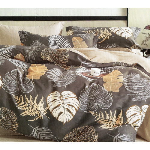 Pościel 140x200 Dwustronna Bawełna Satynowa Collection World Liście