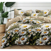 Pościel 3D Satyna Bawełniana 160/200 3cz Rumianki