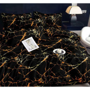 Pościel 3D Satyna Bawełniana 160/200 3cz Czarna Marmur