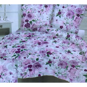 Komplet Pościeli Z Kory 100% Bawełna 160x200 Róże