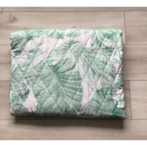 Kołdra Pikowana Cienka Na Lato 160x200 Zielone Liście