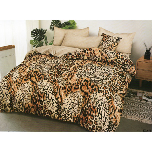 Pościel 3D Satyna Bawełniana 160/200 z Prześcieradłem Panterka