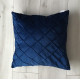 Poszewki welurowe 40x40 cm Przeszyte Romby Granatowe