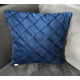 Poszewki welurowe 40x40 cm Przeszyte Romby Granatowe