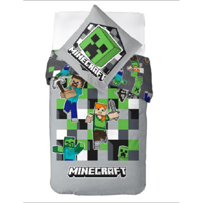 Pościel Bawełniana Licencyjna 160x200 2cz Minecraft