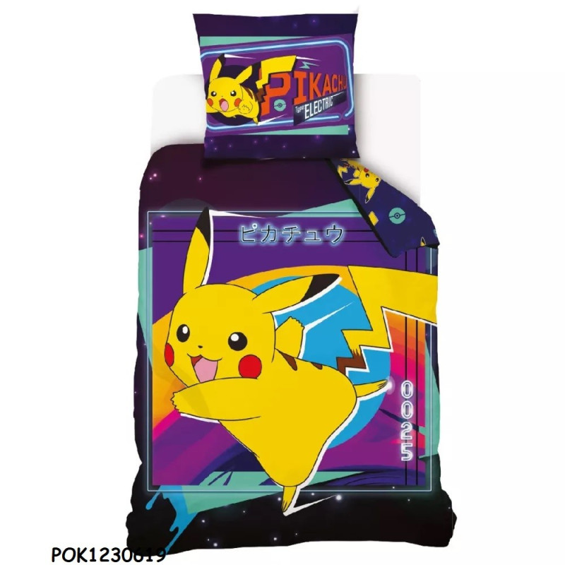 Pościel Bawełniana Licencyjna 160x200 2cz Pokemon Pikachu