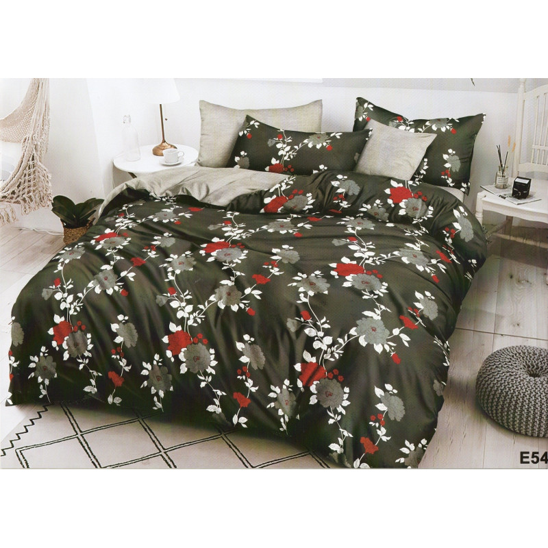 Pościel 3D Satyna Bawełniana 220/200 Z Prześcieradłem Kwiaty