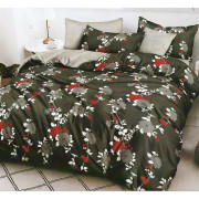 Pościel 3D Satyna Bawełniana 220/200 Z Prześcieradłem Kwiaty